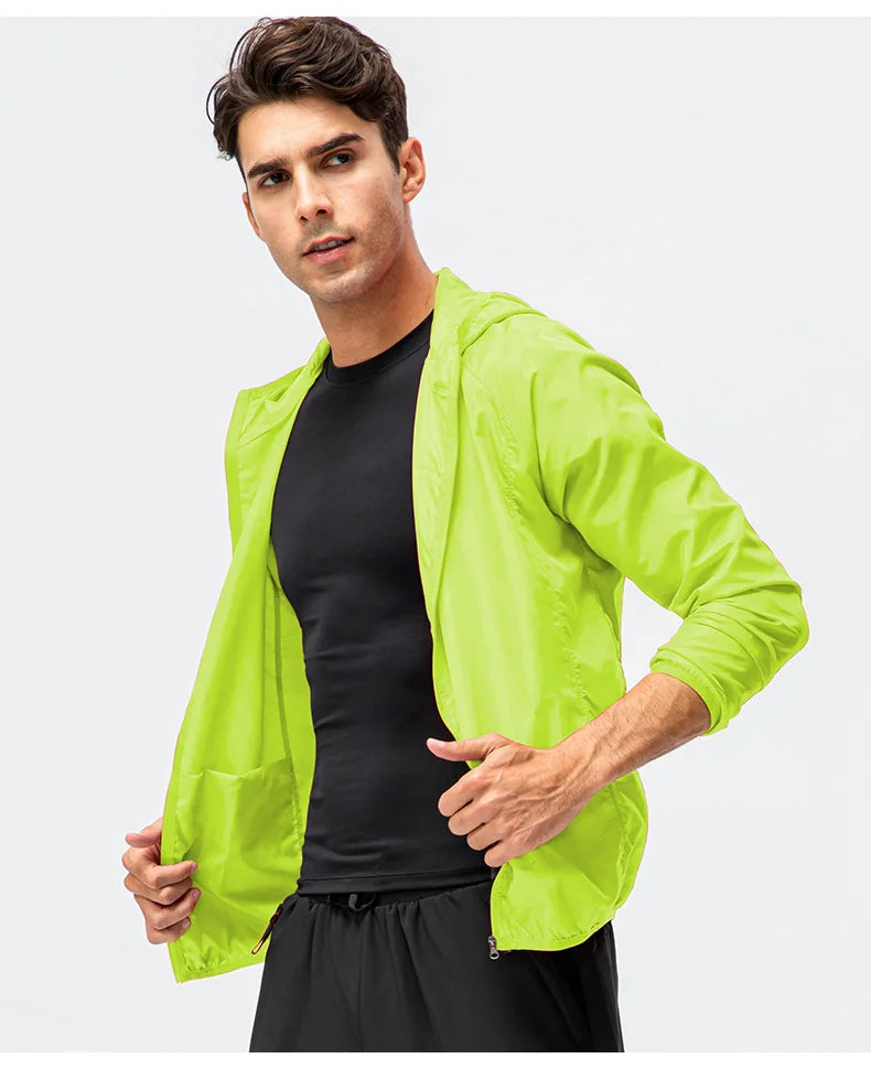 Unisex Waterproof Windbreaker Jacket – Sun Protection & Outdoor Use